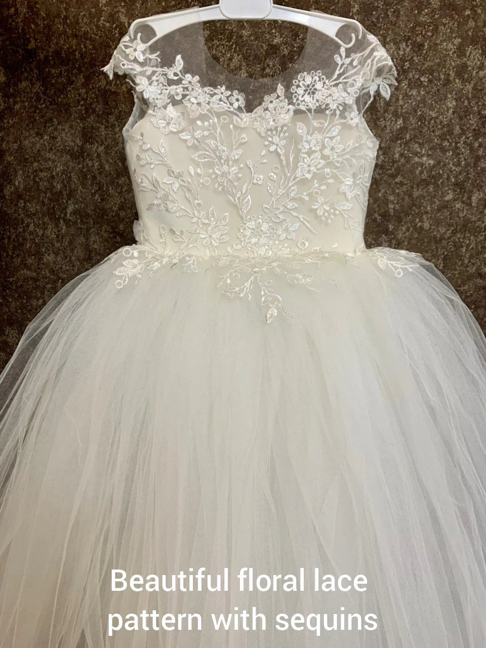 Flower girl dress toddler, Lace flower girl dress, Ivory girl dress, Tulle girl dress, Rustic flower girl dress