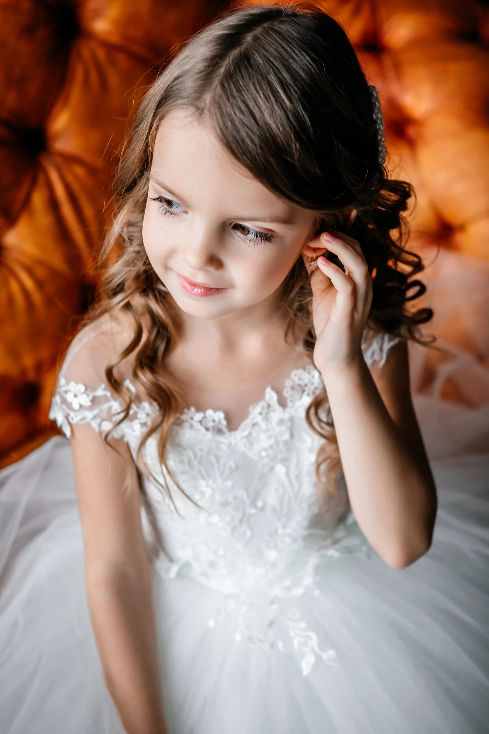 Flower girl dress toddler, Lace flower girl dress, Ivory girl dress, Tulle girl dress, Rustic flower girl dress