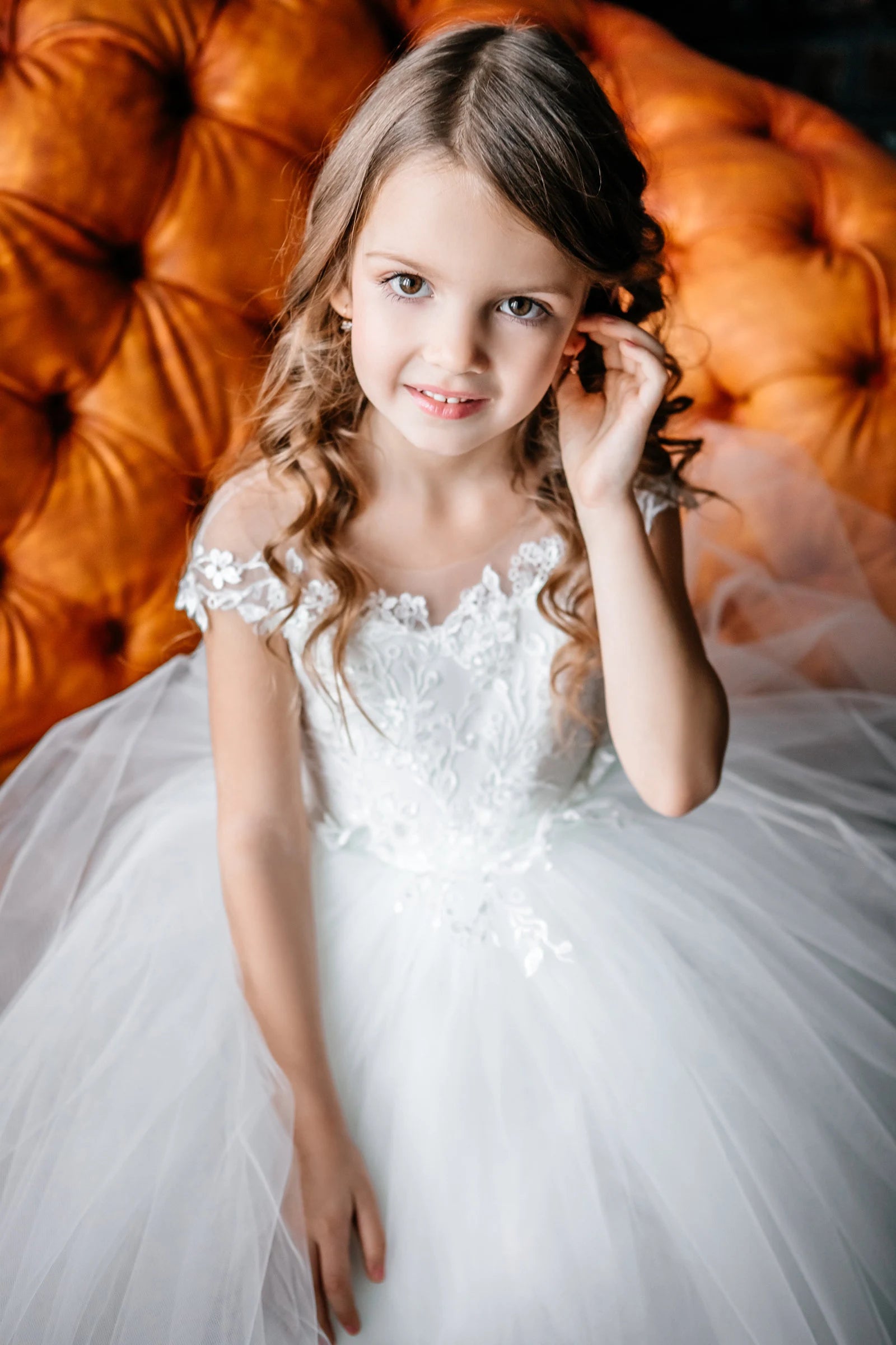Flower girl dress toddler, Lace flower girl dress, Ivory girl dress, Tulle girl dress, Rustic flower girl dress