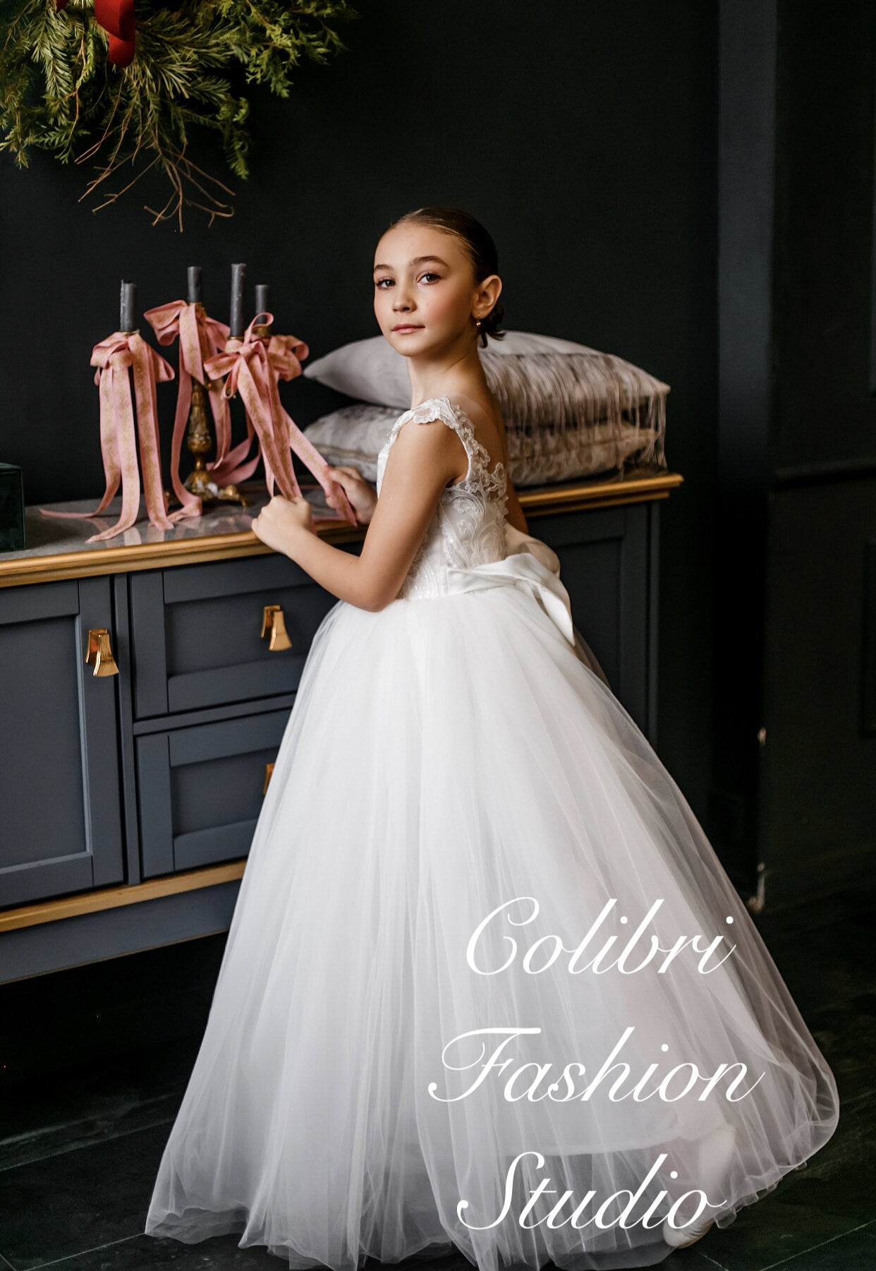 Girl tulle dress vintage, Christmas girl dress, Little flower girl dre Colibri Fashion Studio Girl tulle dress vintage, Christmas girl dress, Little flower girl dre Colibri Fashion Studio