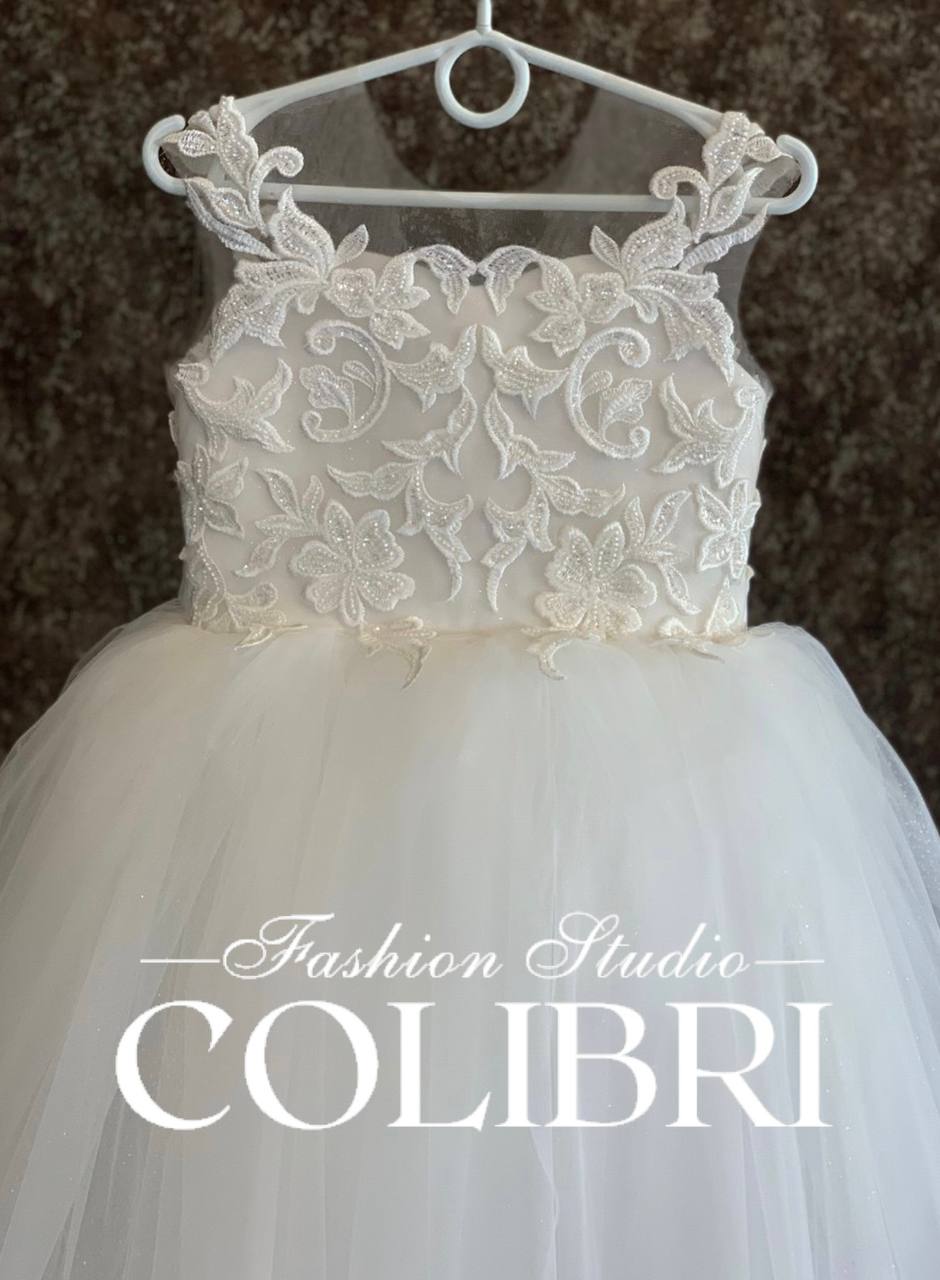 Rustic flower girl dress, Open shoulders flower girl dress, Communion dress, Floor length tulle skirt girl dress puffy