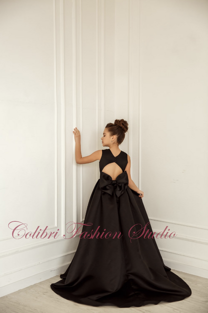 Elegant black lace girl open back, Prom girl dress, Sleeveless baby dr Colibri Fashion Studio Elegant black lace girl open back, Prom girl dress, Sleeveless baby dr Colibri Fashion Studio