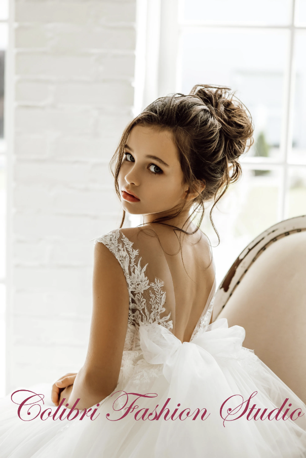 Flower girl dress lace, Ivory flower girl dress, Girl dress tulle, Boho flower girl dress, Flower girl dress baby, Toddler dresses,Ball Gown