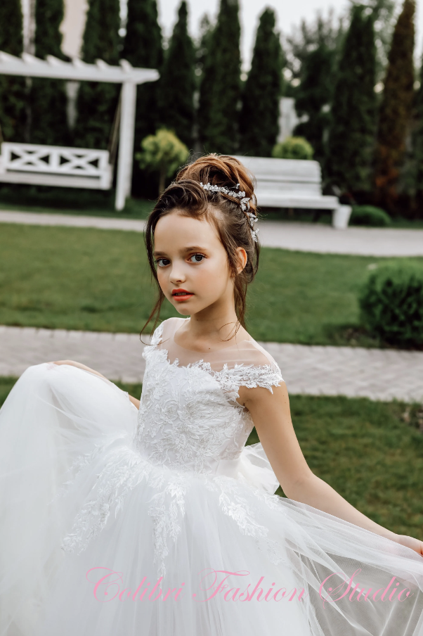 Baby girl lace wedding flower girl dress ivory Birthday girl dress Communion dresses Vintage lace dress toddler