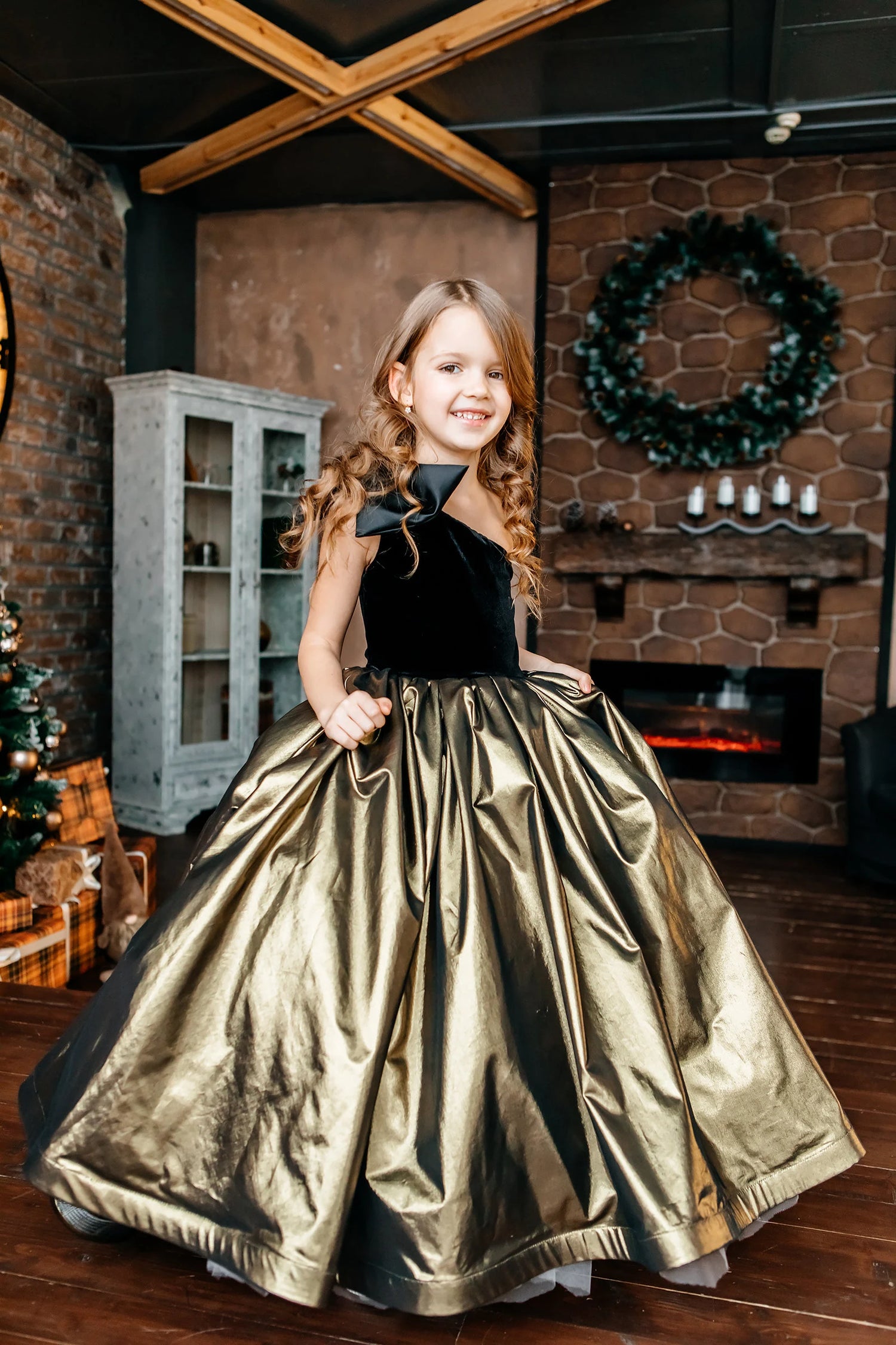 Gold christmas dresses for toddlers hotsell