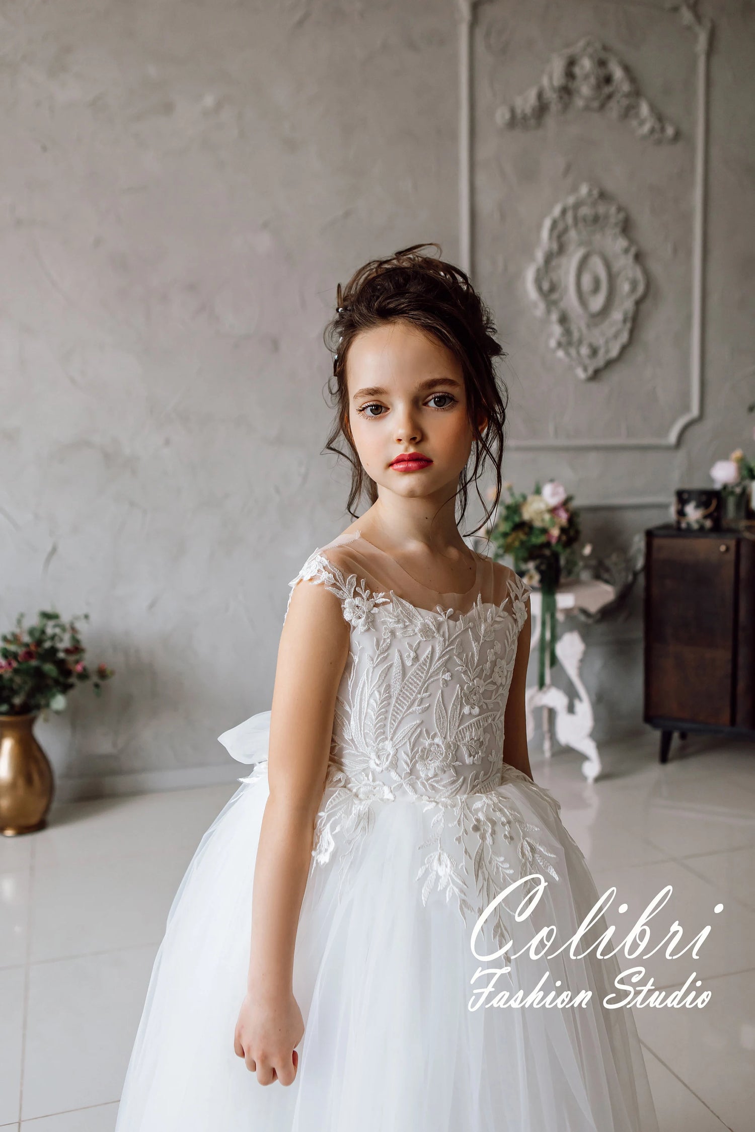 Flower girl dress, Lace flower girl dress, Blush flower girl dress, Tulle flower girl dress, Tutu girl dress, Wedding flower girl dress