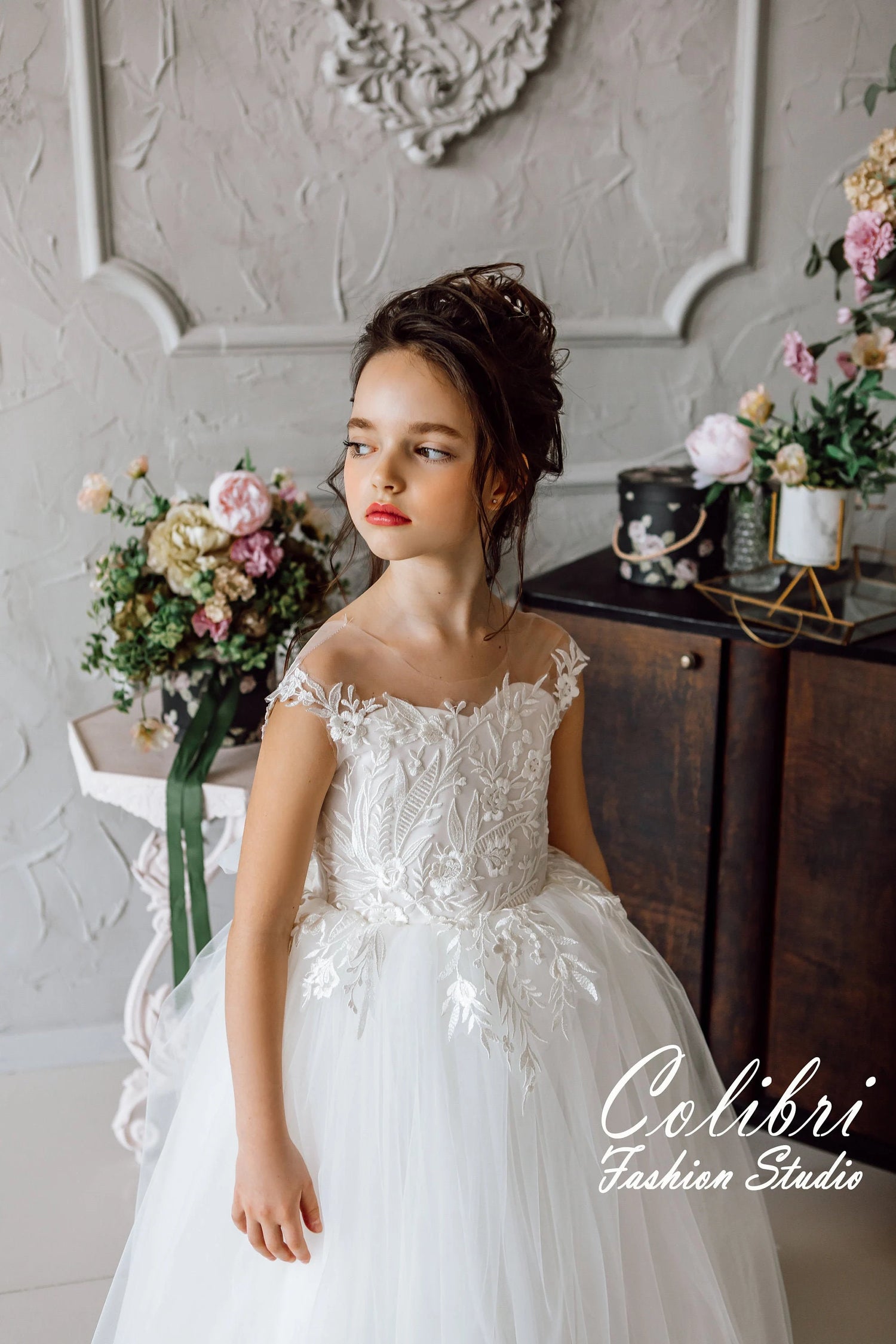 boho flower girl dresses toddler Sunnypetal Elegant Lace & Tulle Boho Flower Girl Dress for Toddlers sunnypetal