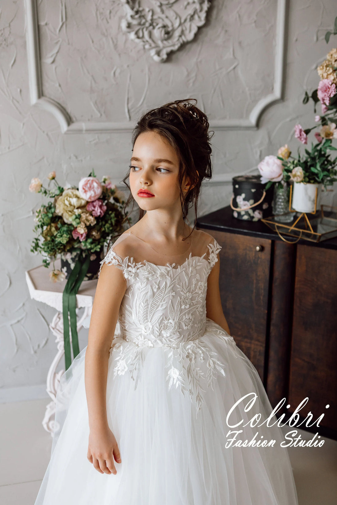 Flower girl dress Tulle flower girl dress First communion dress Flower girl dress lace Boho girl dress Tutu flower girl dress Toddler dress