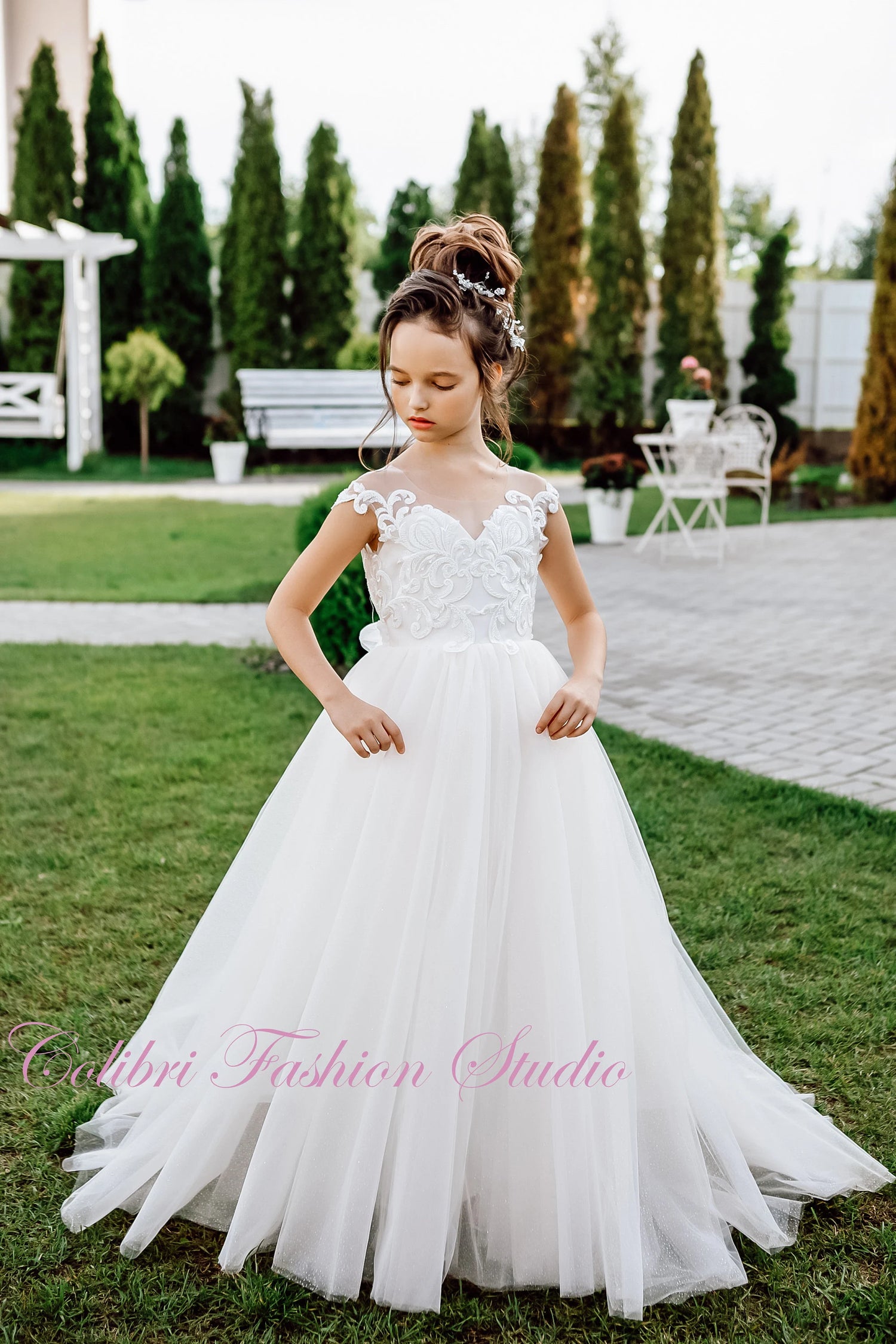 1 st birthday girl dress lace Vintage baby girl dress ivory Junior bridesmaid dress Flower girl dress open back 1 st birthday girl dress lace Vintage baby girl dress ivory Junior bridesmaid dress Flower girl dress open back