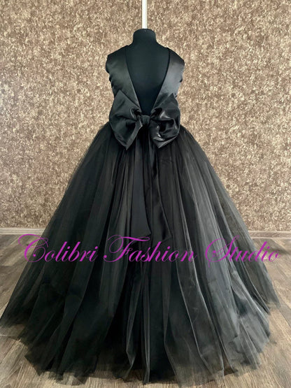 Tutu skirt flower girl dress Prom dress black girl Flower girl dress with pearls Ivory toddler girl dress sleeveless