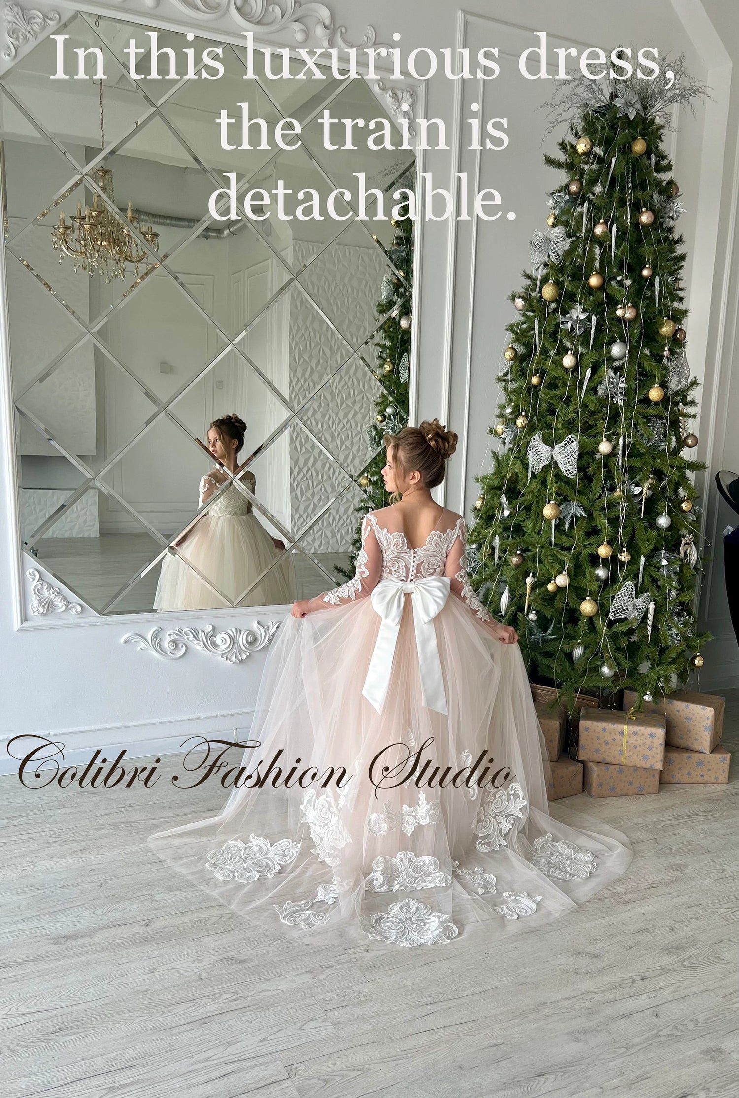ivory party dress little girl The Dana Ivory Flower Girl Party Dress Nicolette's Couture 16