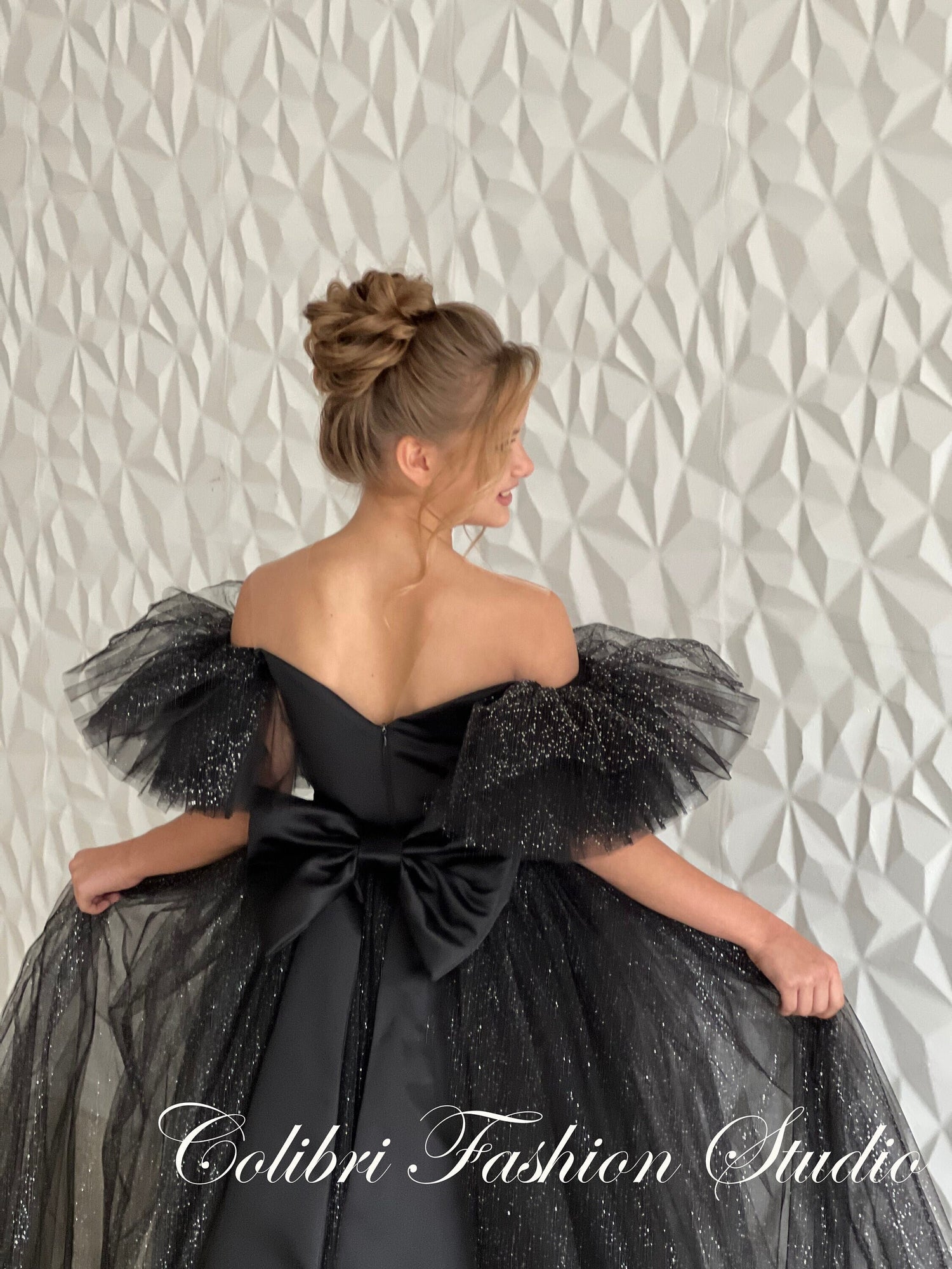 black tutu party dress Black Tutu Dress Birthday Girl Gown, Flower Girl, Graduation Puffy Knee Dress, Pageant Baby, Tulle Special Occasion Toddler Kids Dress