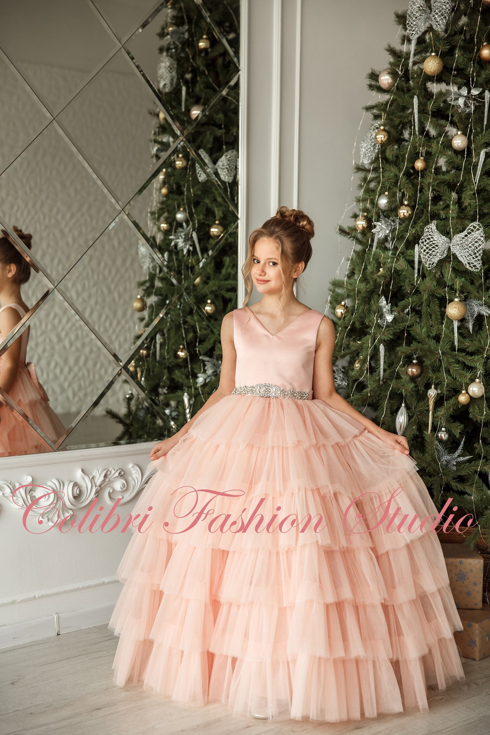 Anastasia in Blush ~ Flower Girl | Party fashion Dress