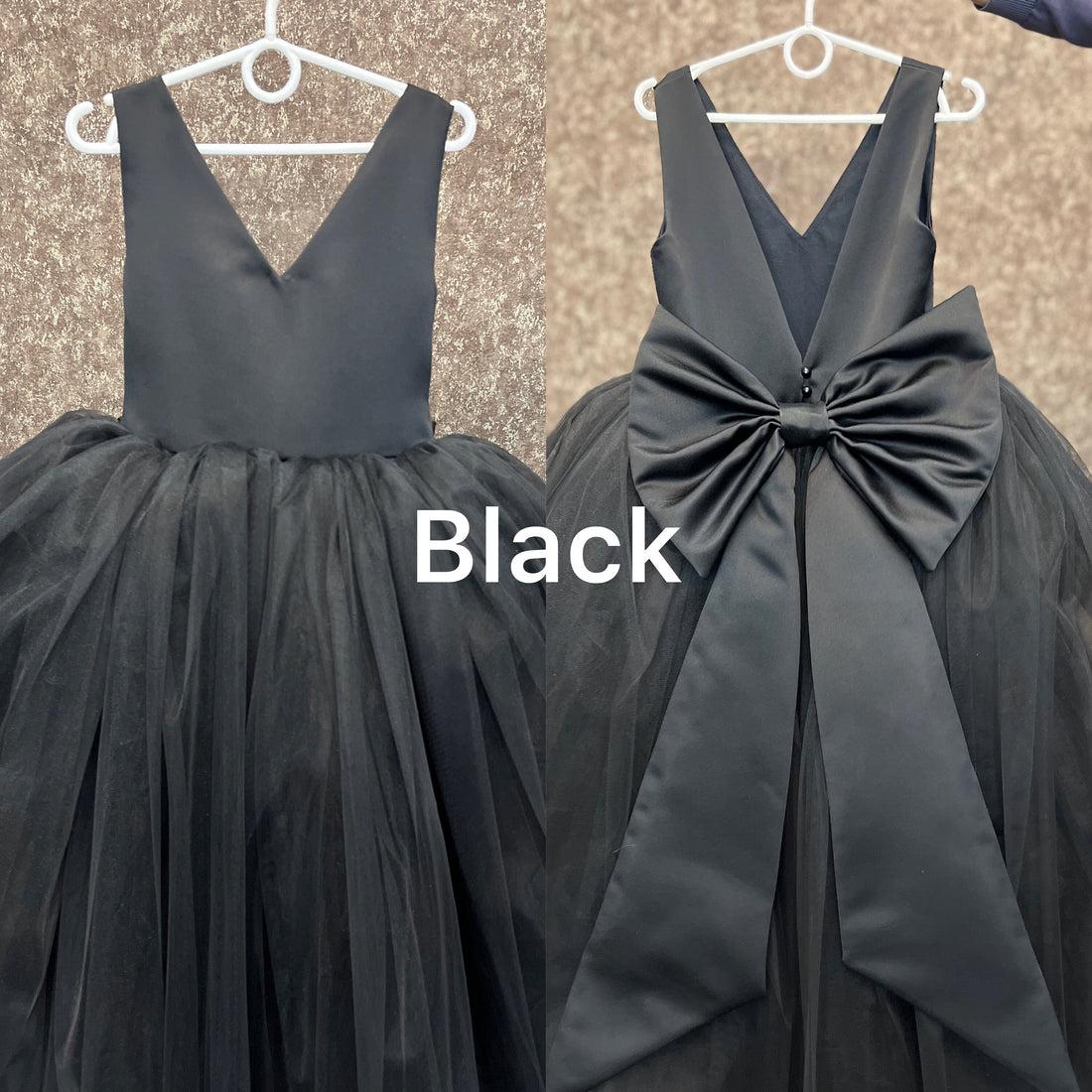 Girl birthday party dress Girl tulle dress black Little girl beach dress Toddler flower girl dress long skirt