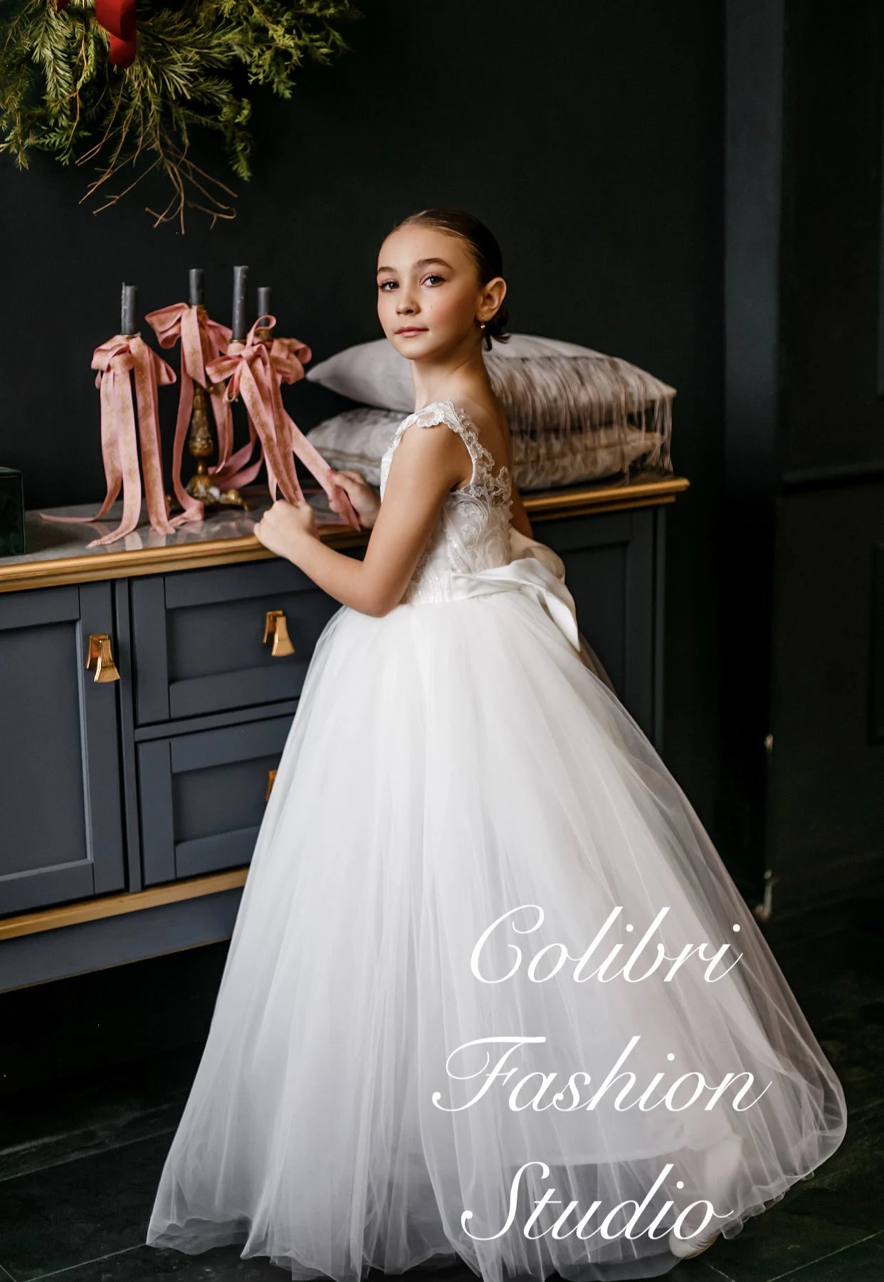 Girl tulle dress vintage, Christmas girl dress, Little flower girl dre Colibri Fashion Studio Girl tulle dress vintage, Christmas girl dress, Little flower girl dre Colibri Fashion Studio