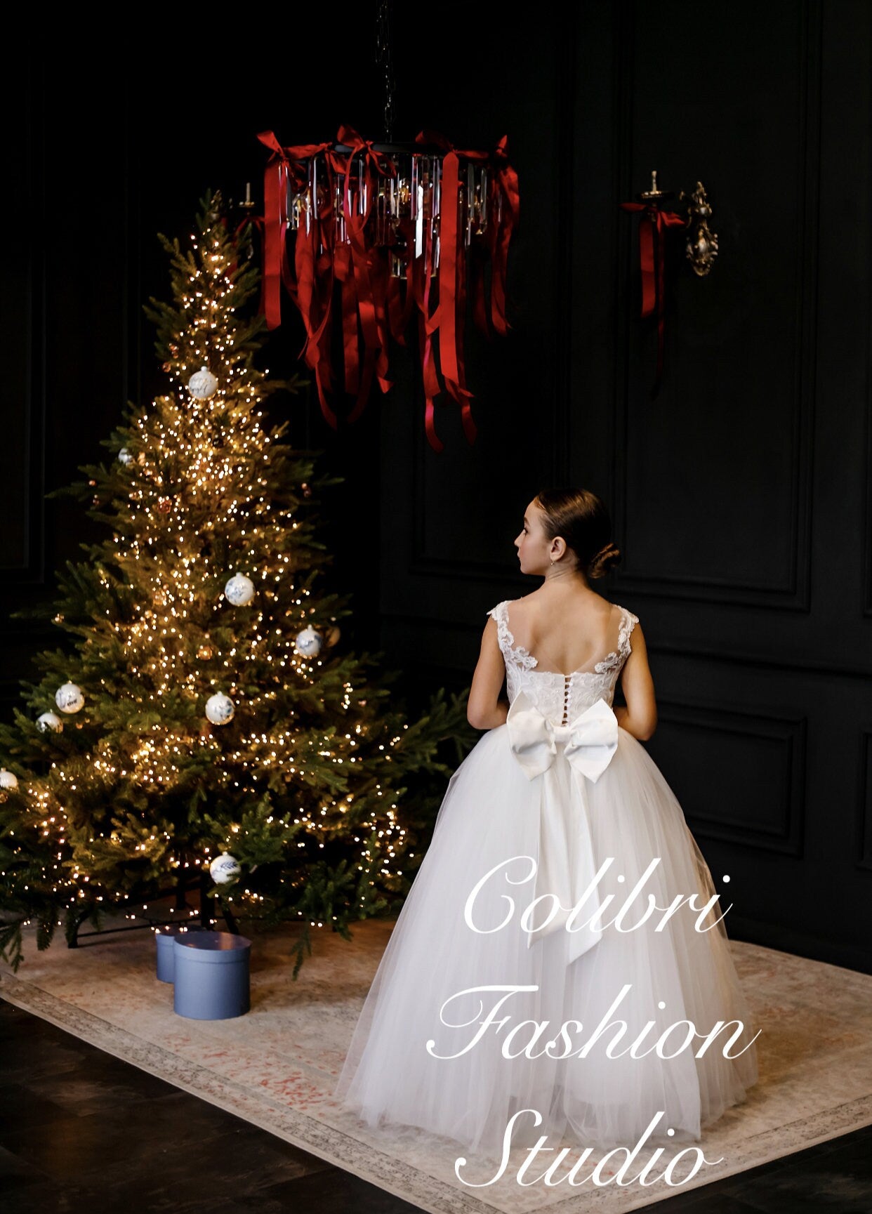 Girl tulle dress vintage, Christmas girl dress, Little flower girl dre Colibri Fashion Studio Girl tulle dress vintage, Christmas girl dress, Little flower girl dre Colibri Fashion Studio