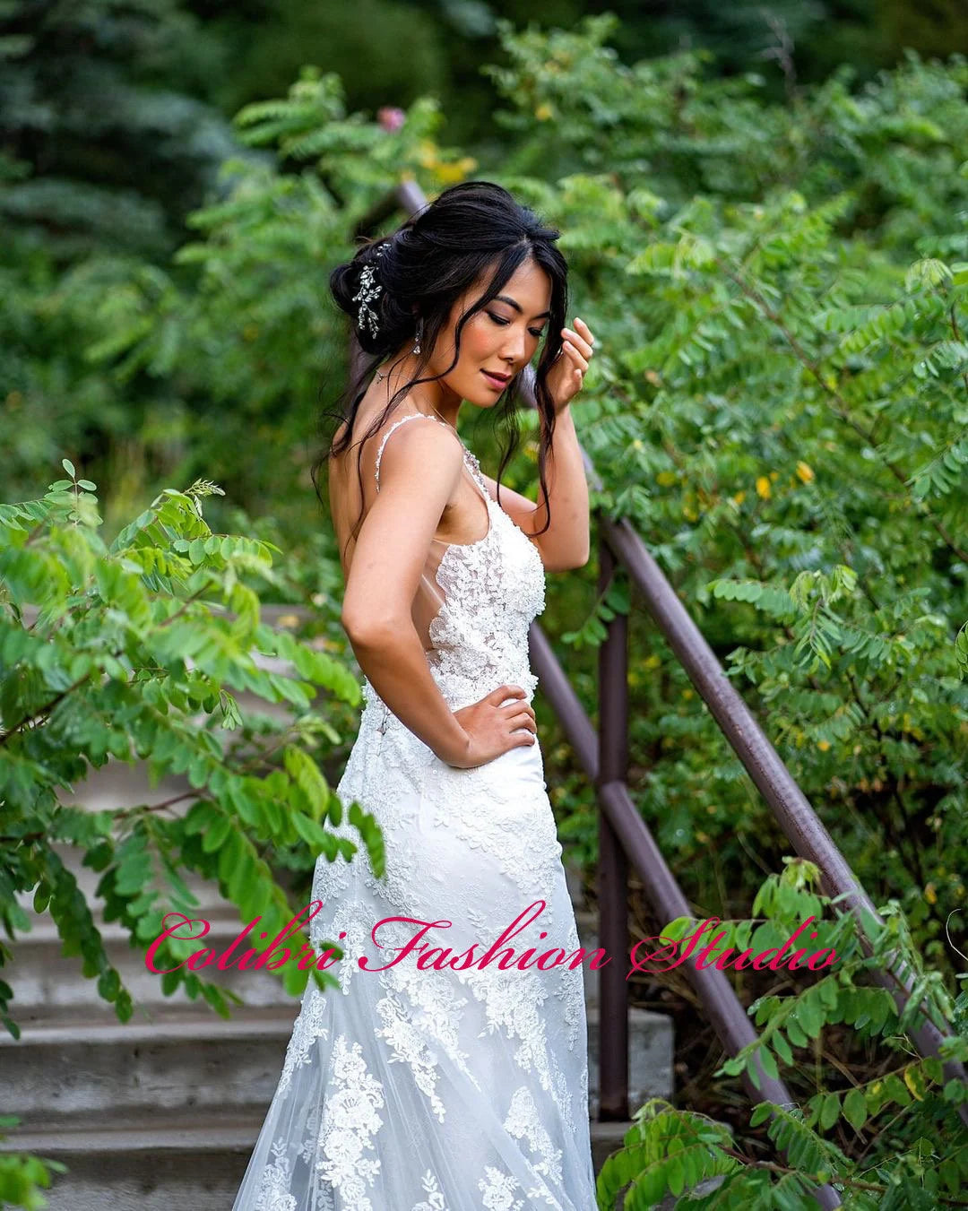 Lace mermaid wedding dress Bridal gown Long train wedding dress Open b Colibri Fashion Studio Lace mermaid wedding dress Bridal gown Long train wedding dress Open b Colibri Fashion Studio