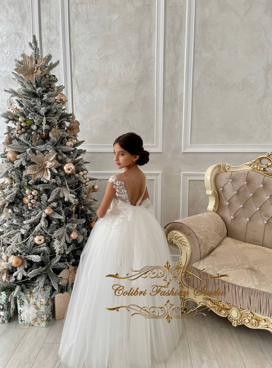 Flower girl dress, Lace flower girl dress, First communion, Toddler girl dress, Ivory girl dress, Tulle flower girl dress,Girl dress tutu