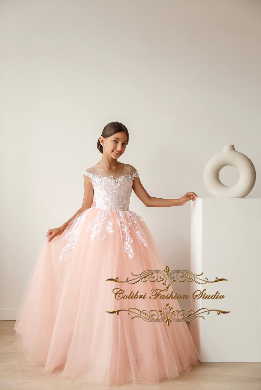 Flower girl dress, Tulle flower girl dress, Lace girl dress, Girl dress white, Flower girl dress baby, Baptism dress